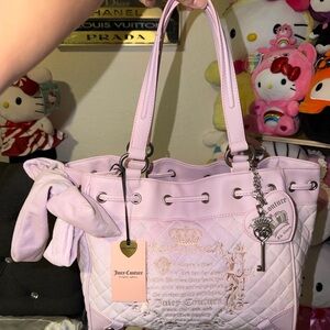 Juicy Couture Light Pink Quilted Tote